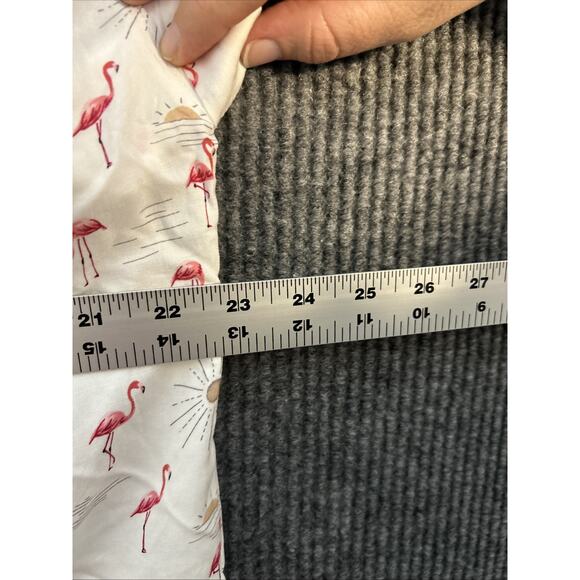 Alex & Jordan Womens Button Up Blouse Size XL Flamingo Sun Novelty Print Rayon - Picture 7 of 8